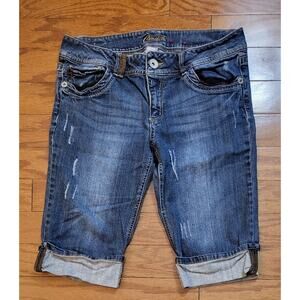 Candie's Womens Jean Bermuda Shorts Juniors Size 13